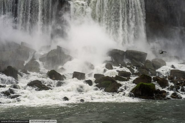 Ниагарский водопад. Вид изнутри