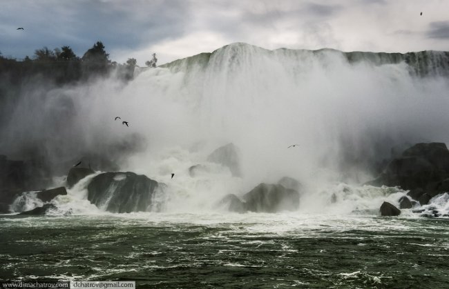Как выглядит Ниагарский водопад изнутри