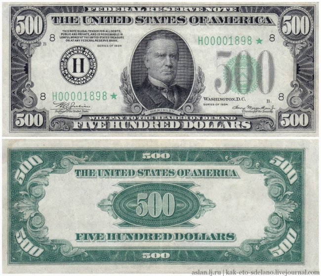 Как производят доллары США