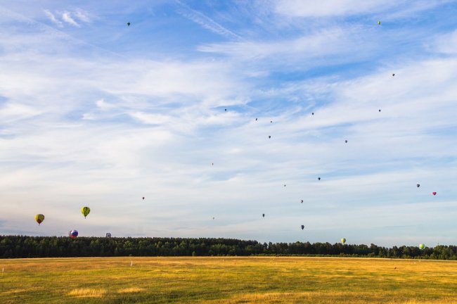 Полет воздушных шаров в Минске