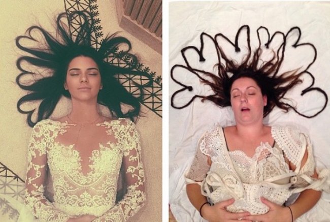 Флешмоб в Instagram: люди пародируют фото звезд