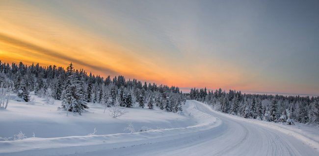 Финские дороги зимой