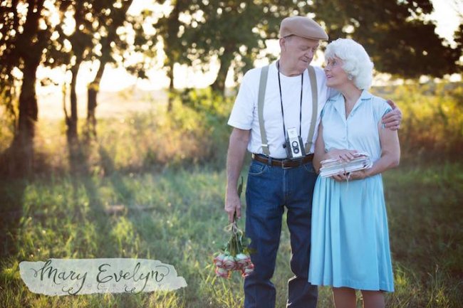Фотосессия супругов к 57-й годовщине свадьбы в стиле кинофильма «Дневник памяти»