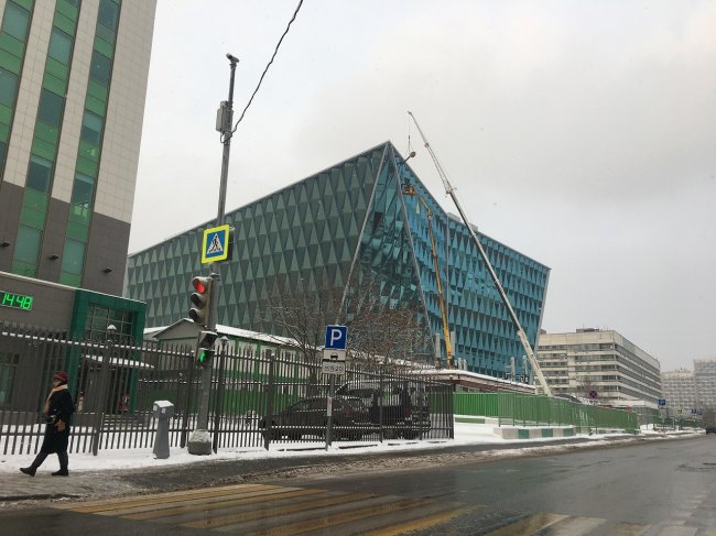 Городская среда: ход строительства медиацентра телекомпании "НТВ" в Москве