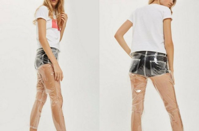 Прозрачные пластиковые штаны за сотню баксов