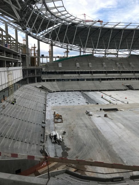 Строительство московского стадиона Динамо. Июнь 2017
