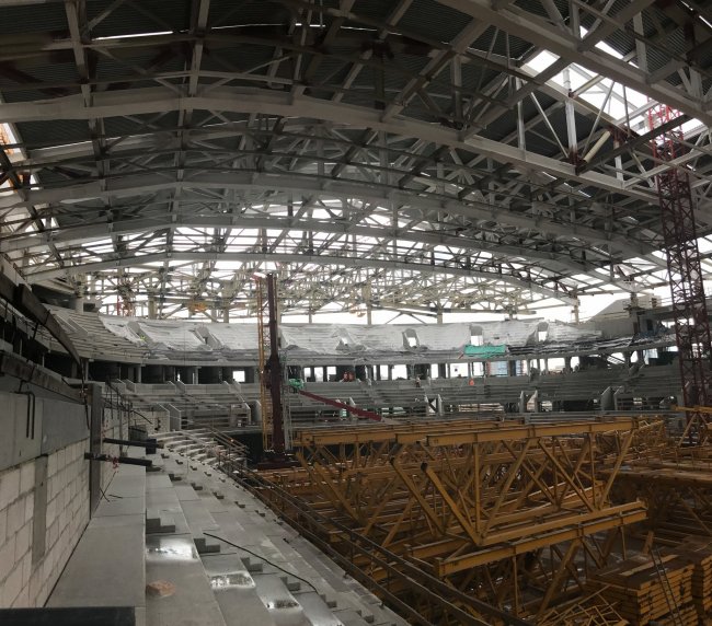 Строительство московского стадиона Динамо. Июнь 2017