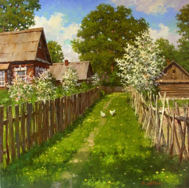 Сельские мотивы на картинах Дмитрия Лёвина