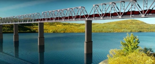 Строительство железнодорожного моста через Тулому