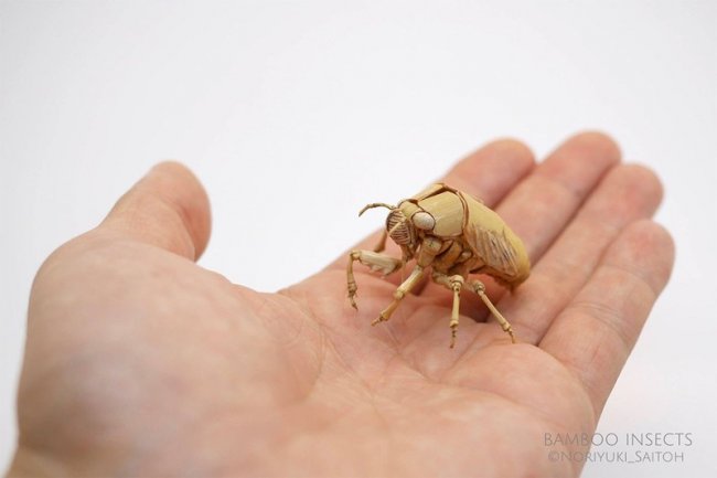 Удивительные насекомые из бамбука от японского мастера