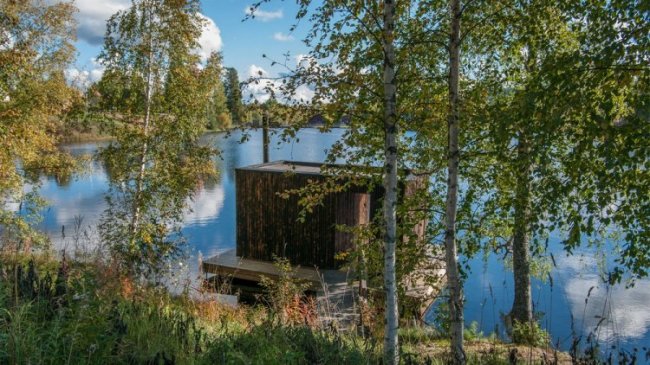 Отдых для души и тела сауна на воде в Швеции