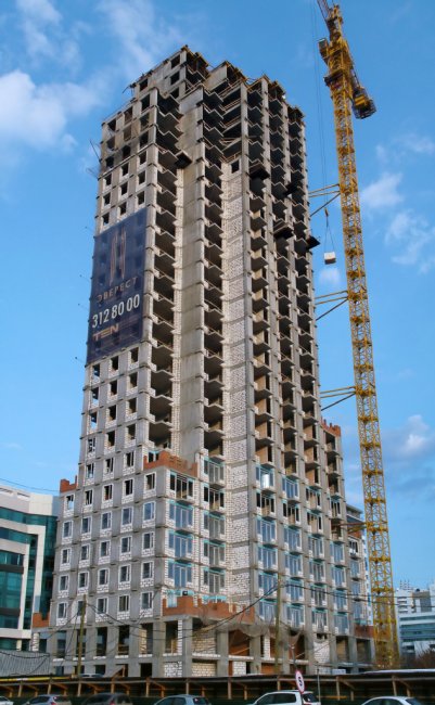 Ход строительства нового высотного апарт-отеля в Екатеринбурге