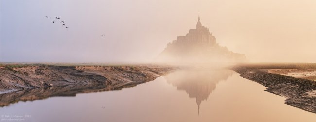 Замок Мон-Сен-Мишель во Франции
