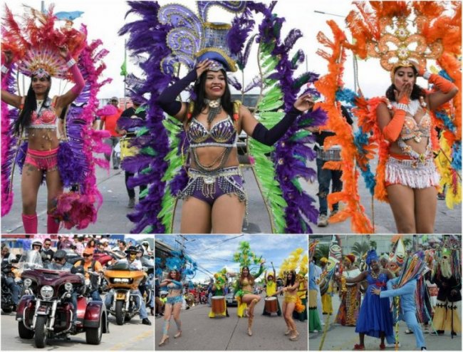Красочный карнавал в честь 440-летия Тегусигальпа