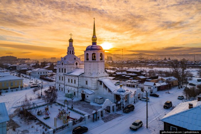 Улан-Удэ с высоты: центр российского буддизма