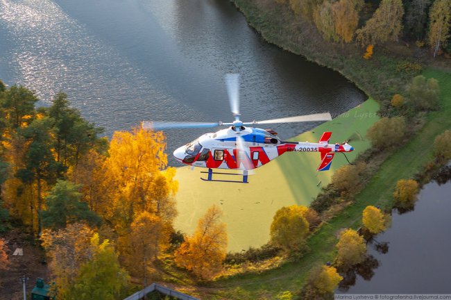 Осенняя Москва с вертолета