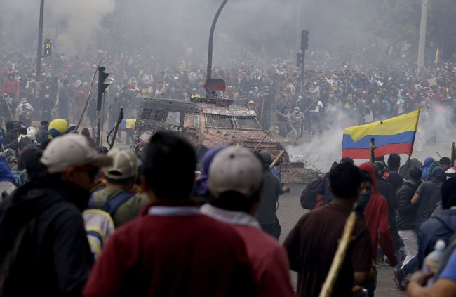 Как протестуют в Эквадоре