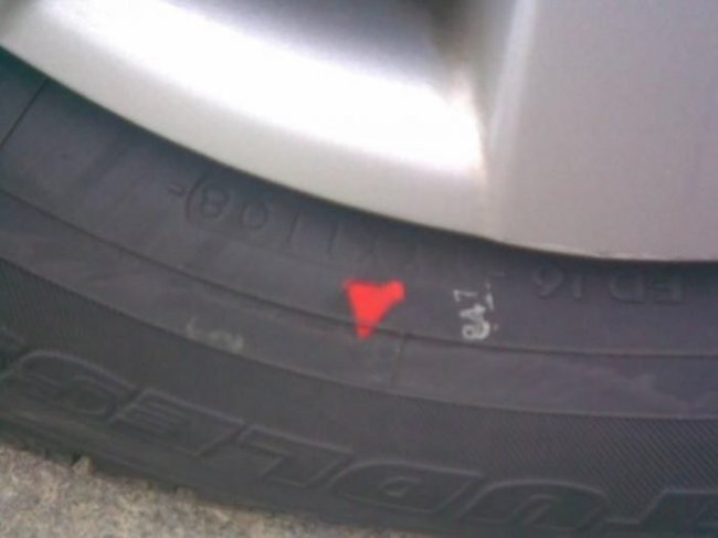 Значение полосок и точек на автомобильных шинах (7 фото)