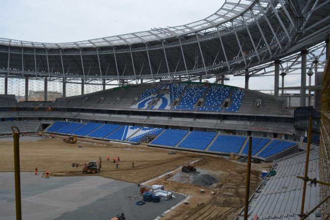 Строительство московского стадиона Динамо. Сентябрь 2017